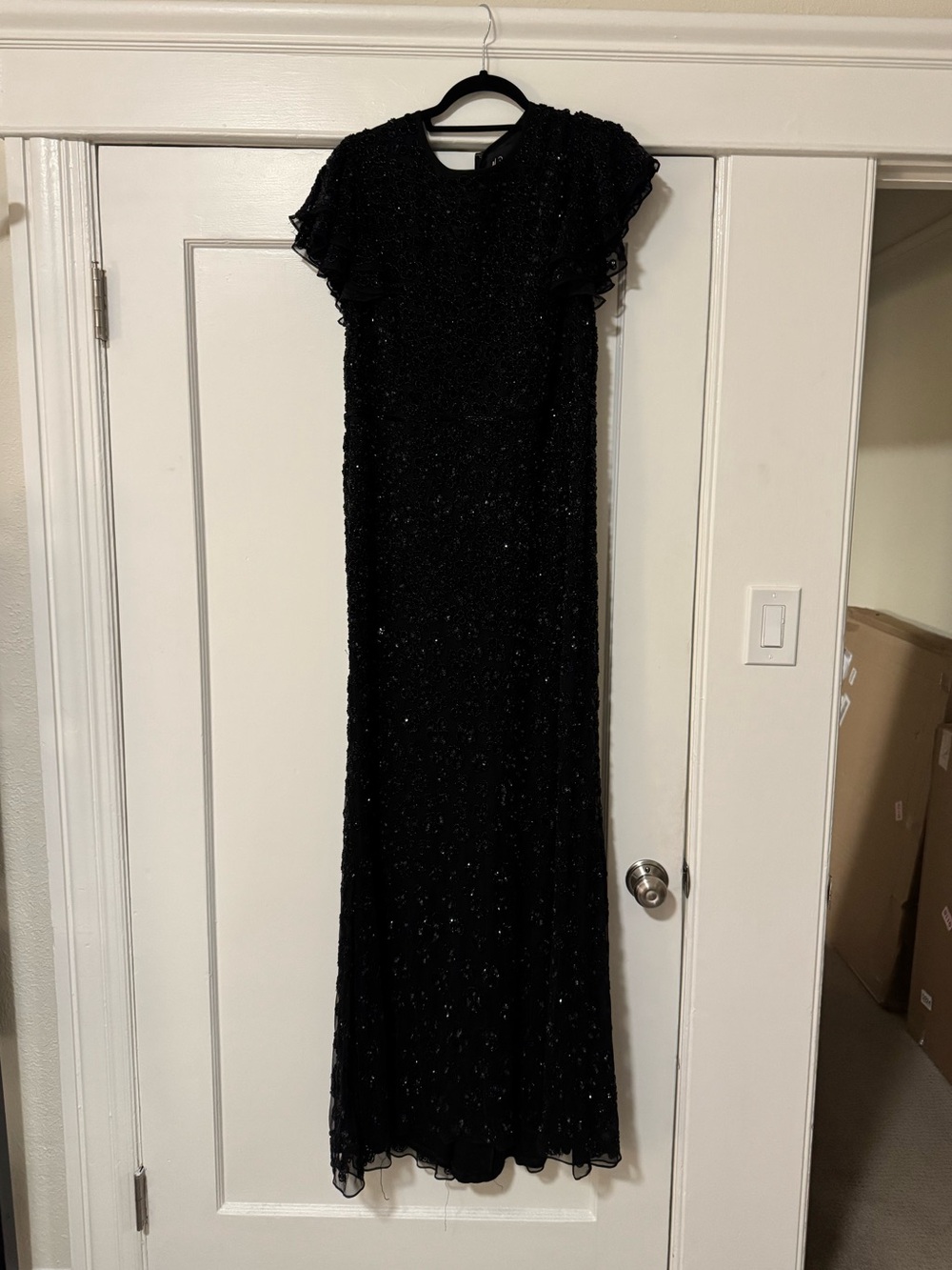 MacDuggal Black Evening Gown with Sparkle